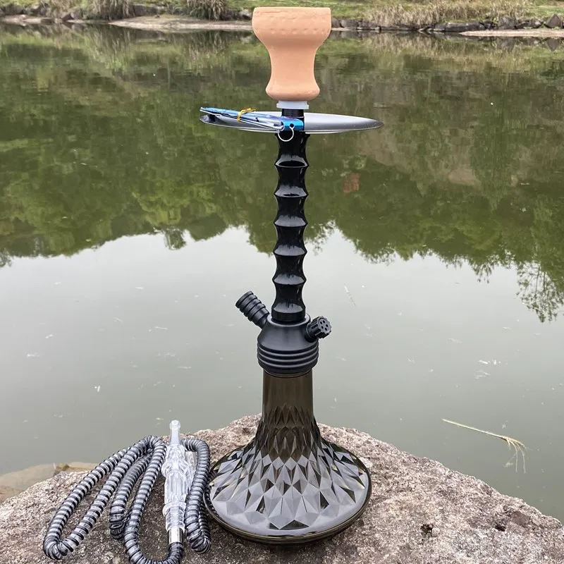 Acrylic Hookah Set Ceramics Bowl  Silicone Shisha Hose with Coal Tongs Nargile Sheesha Narguile Chicha Cachimbas Accessories