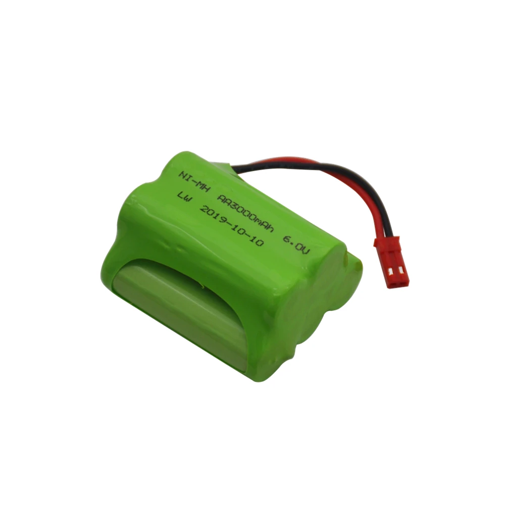 バッテリー充電器セット,6v,3000mah,ラジコンカー,ロボット,タンク,ガン,ボート用,jstプラグ付き,aa,2400mah,6v nimh,充電式