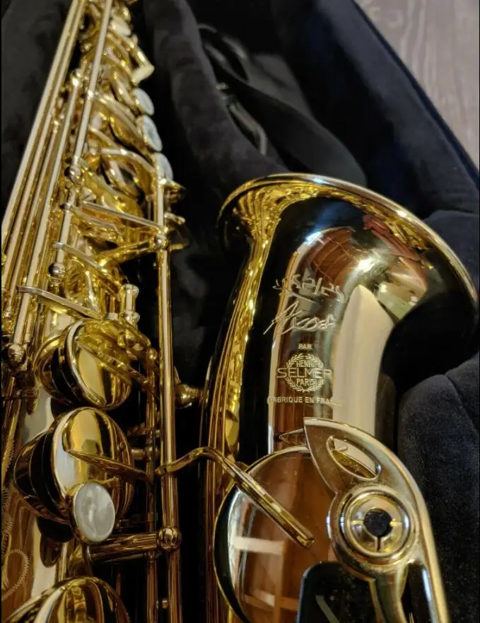 Top Newest Axos Sele Model Gold Lacquer E Flat Alto Saxophone Eb Sax with Case Accessories