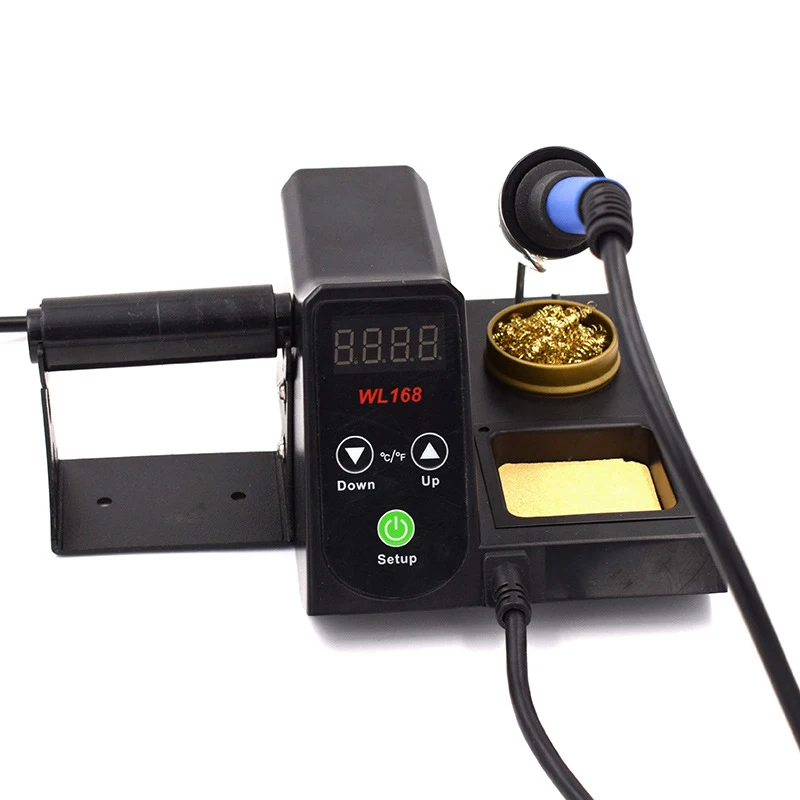 Digital Display Soldering Iron Station Kit, Holder Stand,Sponge,Copper Wire,C/F Switch Conversion, 60W, 168