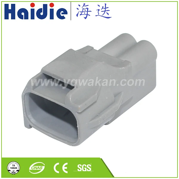 China Professional 2 Hole Male Grey Electric Motorcycle Connector With Pins and Wire Seals 7282-7021-10