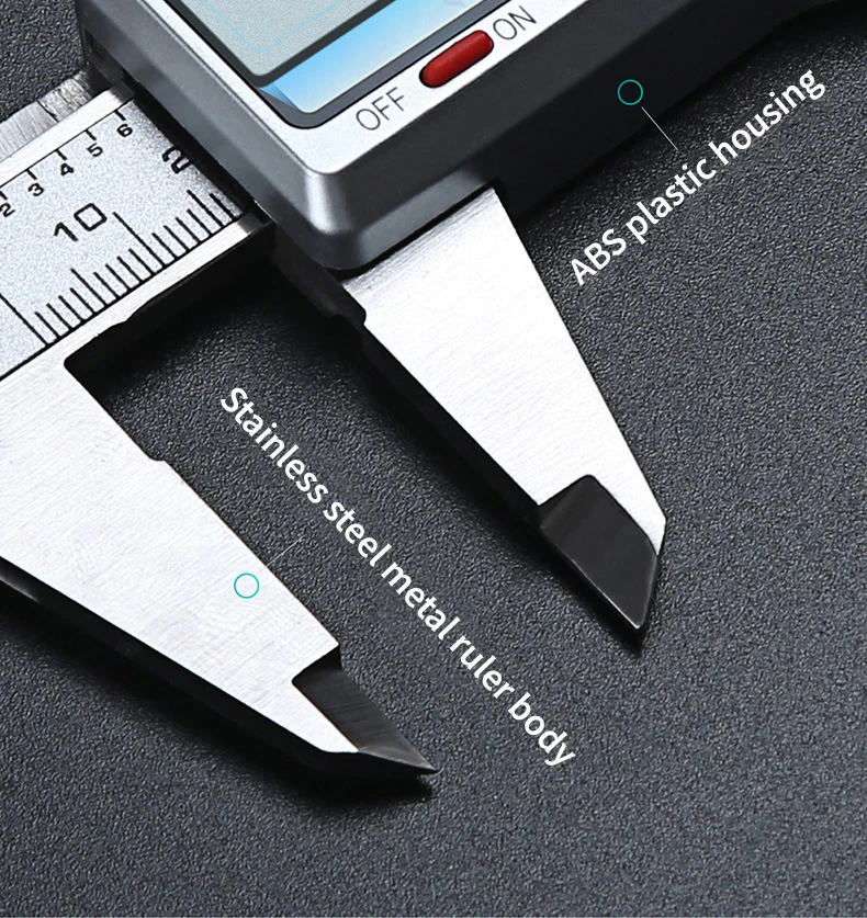 Messwerkzeug Edelstahl Digitaler Messschieber 6' 150mm Paquimetro Messinstrument Vernier-Caliper – Detail 6