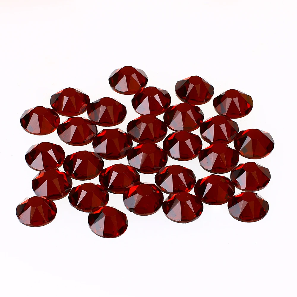 Dark siam glitter Rhinestones Crystal Hotfix Flatback Nail strass Rhinestoens glass For Clothes Nails 3D Nail Art Decoration