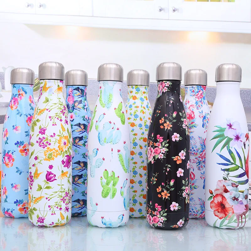 Customized Thermos Water Bottle Vacuum Cup Stainless Steel Insulated Coffee Thermos Sport Thermo Bottle 500ml Drink Bottle