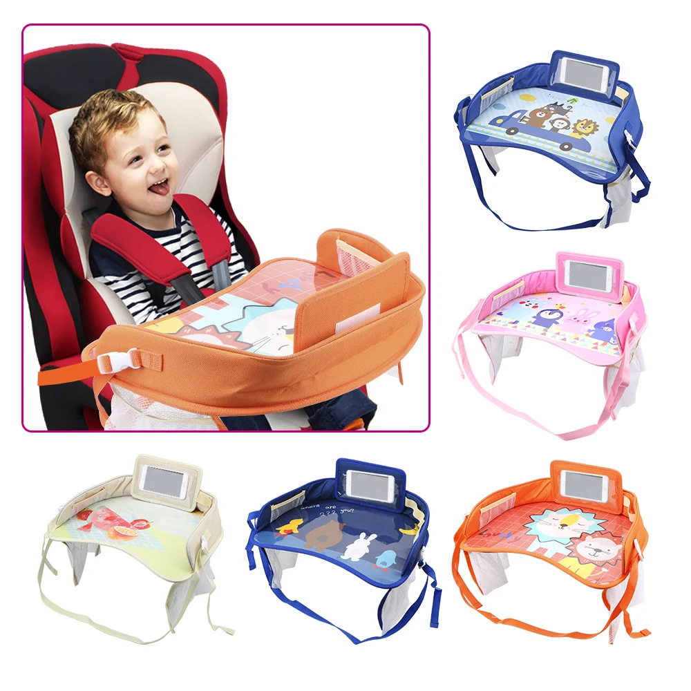 Car Safety Seat Tray  In-car Accessories Kids Toys Infant Children Drink Table Baby Fence Car Drinks Holders Storage Waterproof