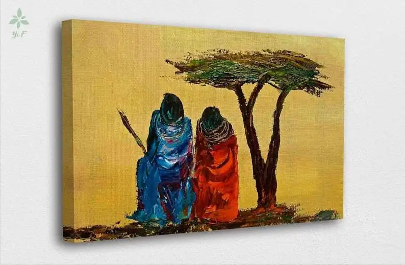 African Ethnic Tribe Art Canvas Wall Decoration For Home Office