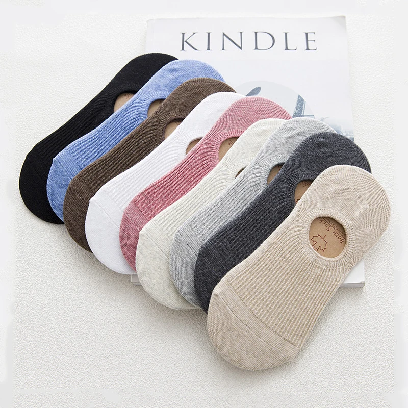 Calcetines cortos invisibles para mujer, calcetines tobilleros de corte bajo, calcetines náuticos de silicona antideslizantes, calcetines de