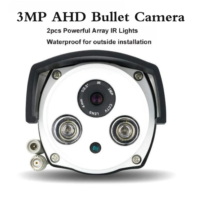 

Aluminum Metal Waterproof Outdoor Bullet AHDCamera 720P 1080P 3MP Security Camera CCTV 2PCS ARRAY LED Board HD Camera