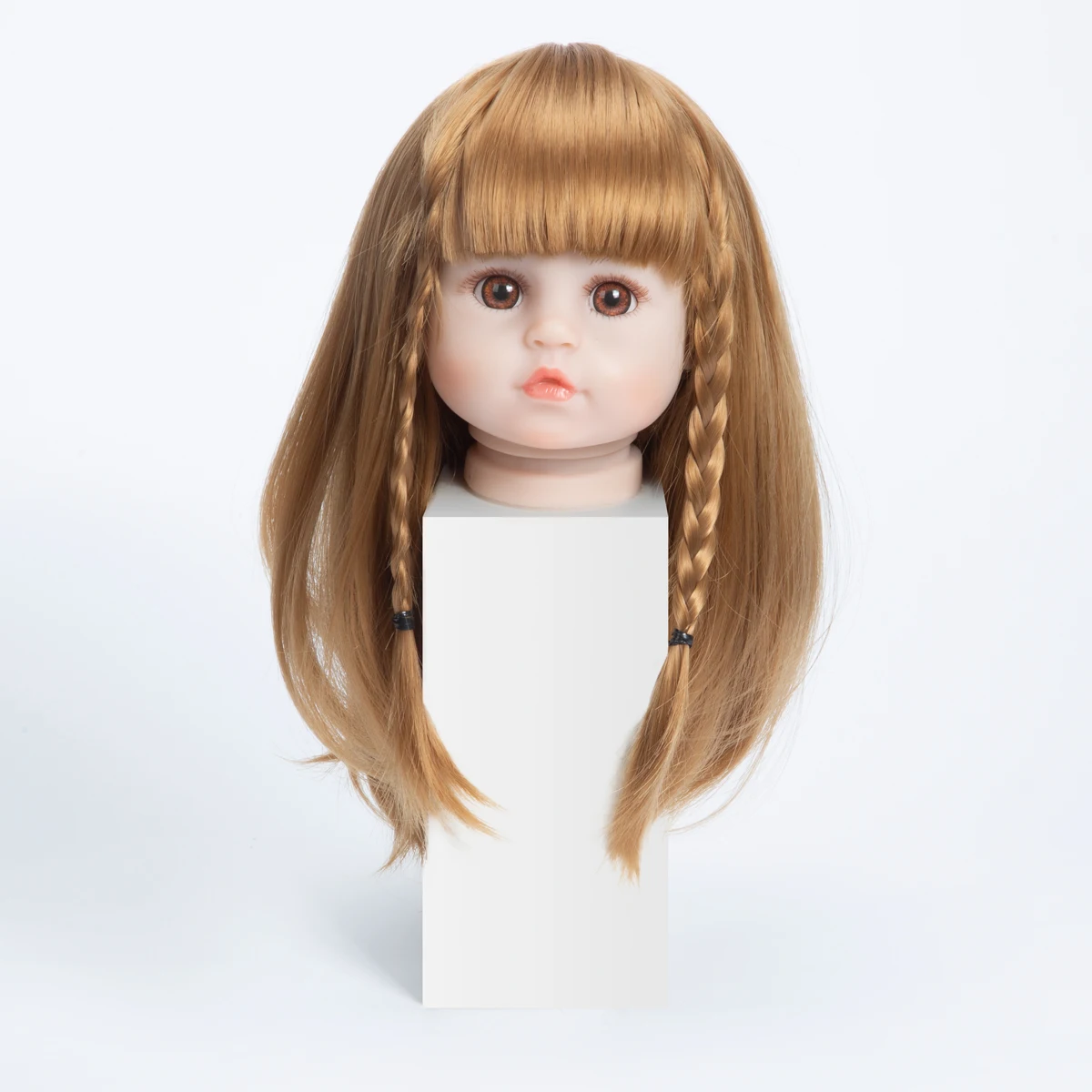 Handmade Good Quality High Temperature Wire Wig Suit 18-19 Inch Reborn Baby Dolls Accessories Realistic Baby Doll Hair