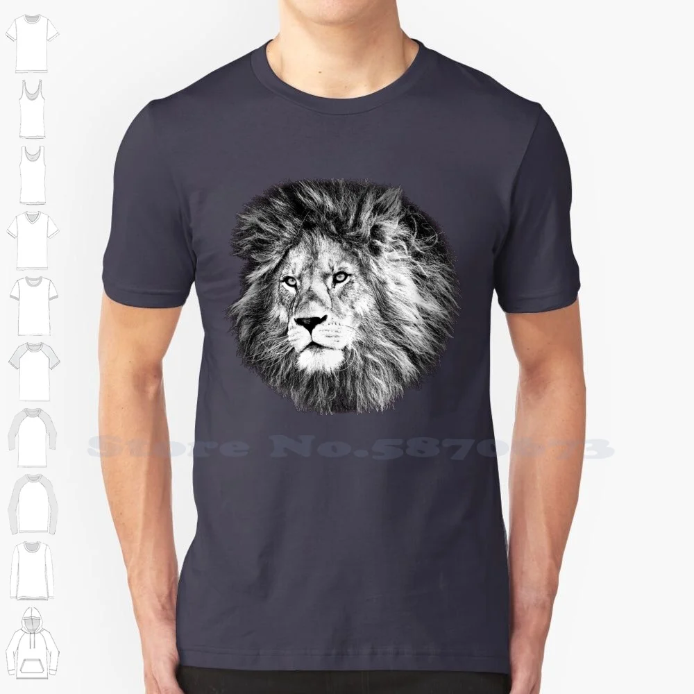 White Lion 100% Pure Cotton T-Shirt White Golden Lioness King Savage Claw Head Animal Lover Jungle African Teeth Eyes Power