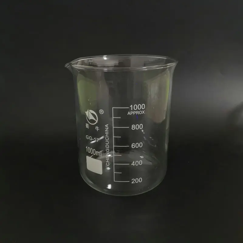 1PCS 25ml to 2000ml Transparent Graduated Glass Beaker Lab Measuring Cup Volumetric Glassware Chemistry Experiment Tool