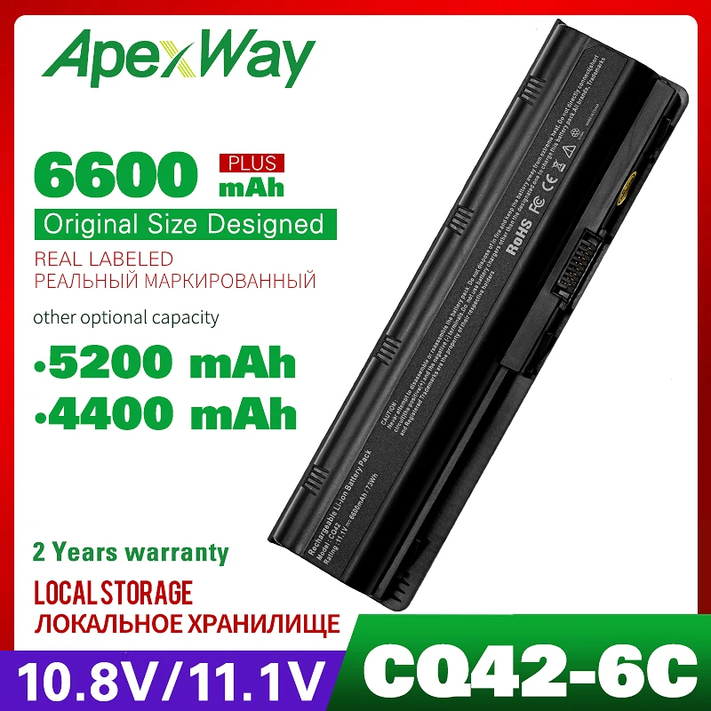 11.1V battery for HP mu06 G6 CQ42 CQ62z-300 dv7 593553-001 HSTNN-YB0W 593554-001 CQ42-100 CQ42-200 CQ42-300 CQ43-100 CQ43-200 G7