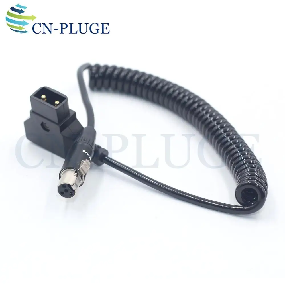 TVLogic F Series F-10A/F-058A/F-056/F-7H mk2 Monitor Power Cable D-TAP to MINI XLR4 Hole Spring Wire