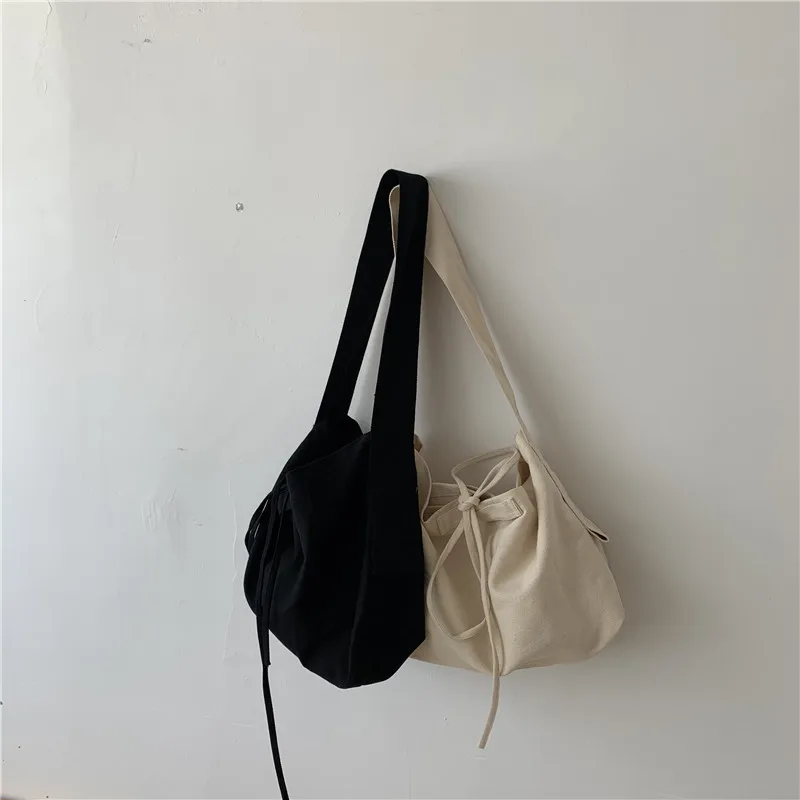 Bolso cruzado de lona para mujer, bandolera multiusos de ocio, reutilizable, para estudiantes