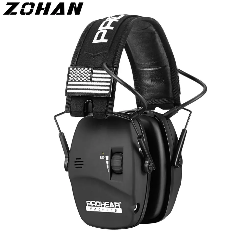 ZOHAN  Electronic Shooting Hearing Protection Sound Amplification Earmuffs 23dB NRR Low Profile Noise Reduction for Hunting