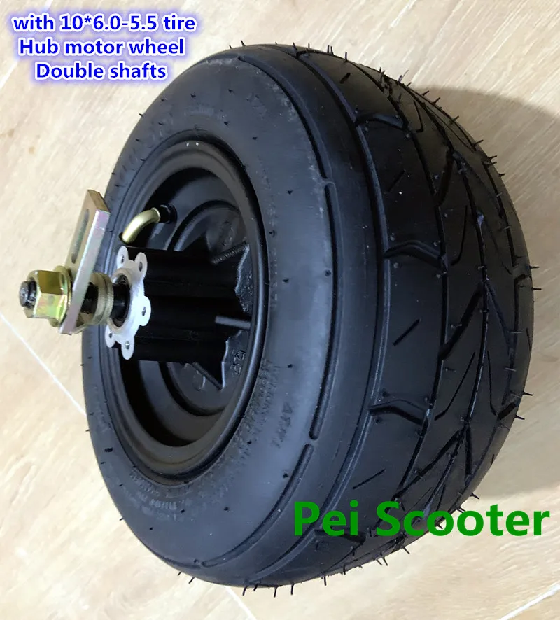 10inch 10 inch 10x6.0-5.5 wide tubeless tyre brushless gearless wheel hub motor,balance scooter hub motor,hally motor phub-238