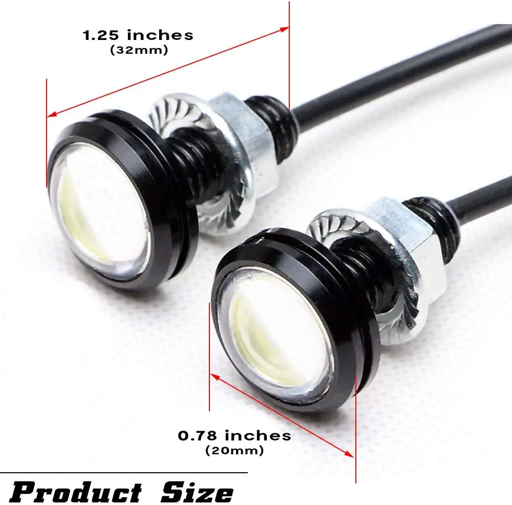 2PCS Led DRL Eagle Eyes 20mm*11mm Waterproof Led Daytime Running Lights Car Styling Auto Parking Reverse Brake Fog Lamps