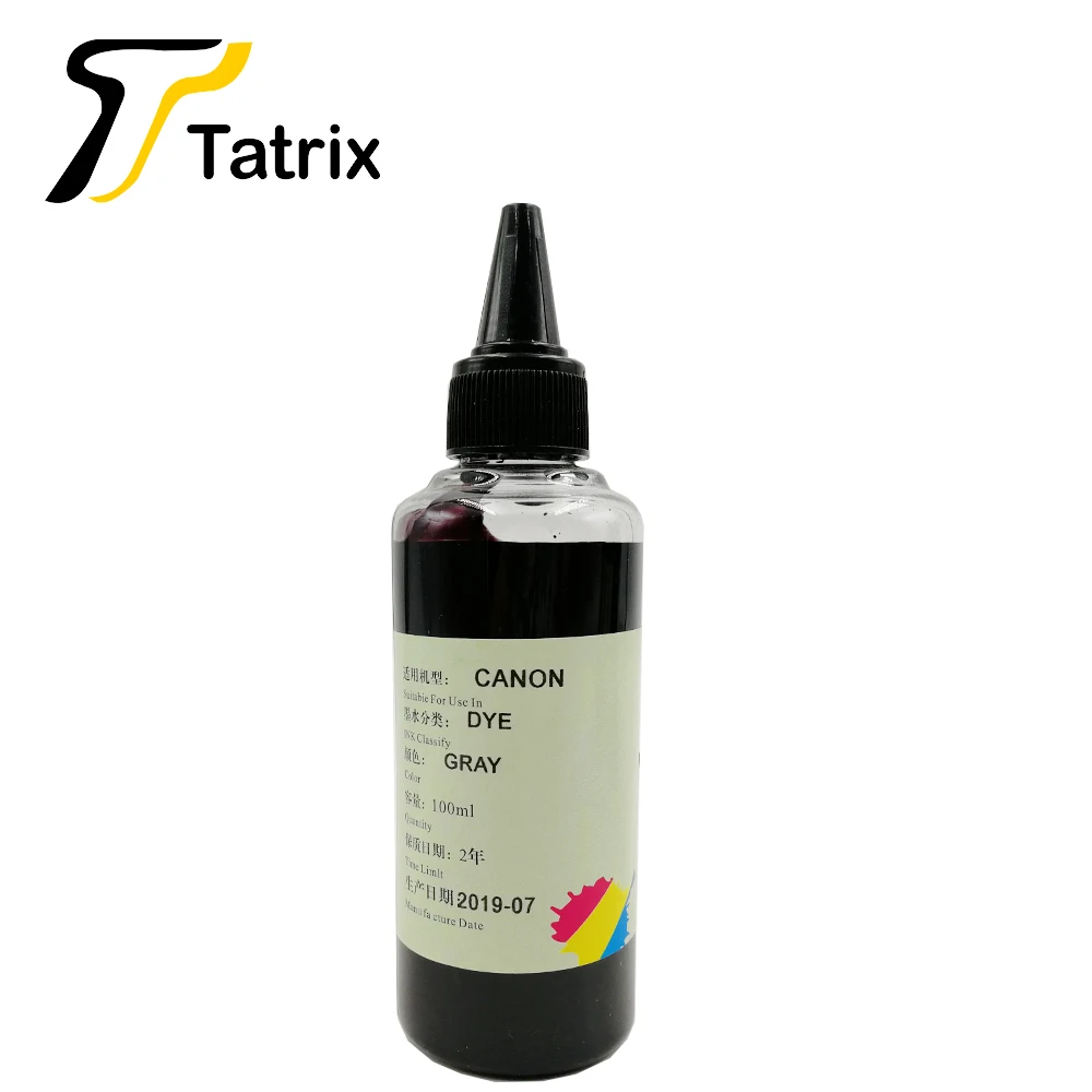 Imagem -03 - Tatrix Canon Série Recarga Tinta para Cartuchos Canon Tinta da Foto da Tinta da Tintura para Canon Desktop Impressora Tudo-em-um. 100ml pela Cor