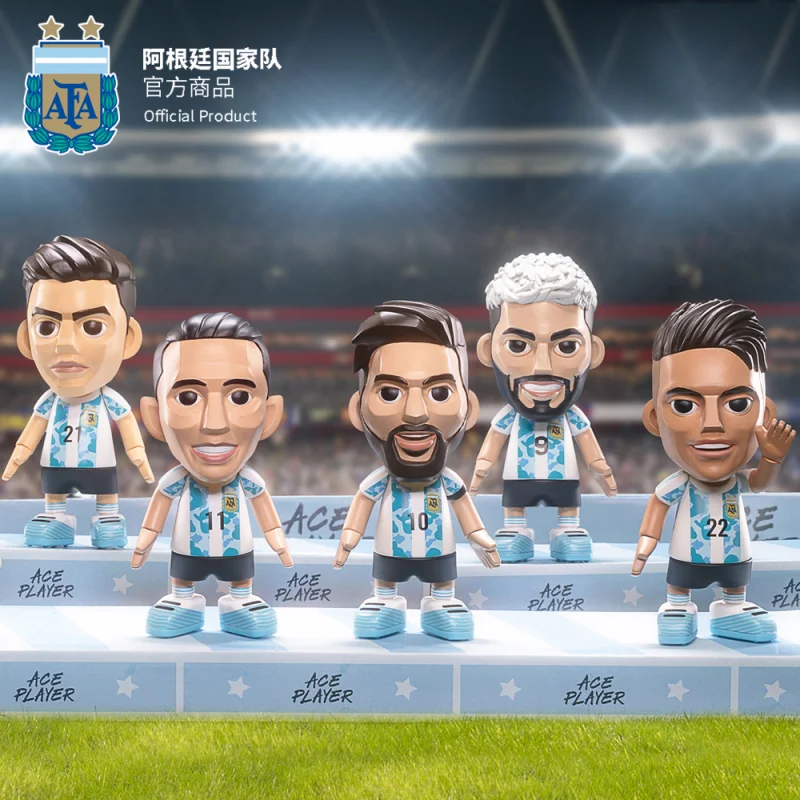 Blind Box Toys Messi Football Figurine Merchandise Copa America Argentina National Team Guess Bag Action Figure Collection Gift