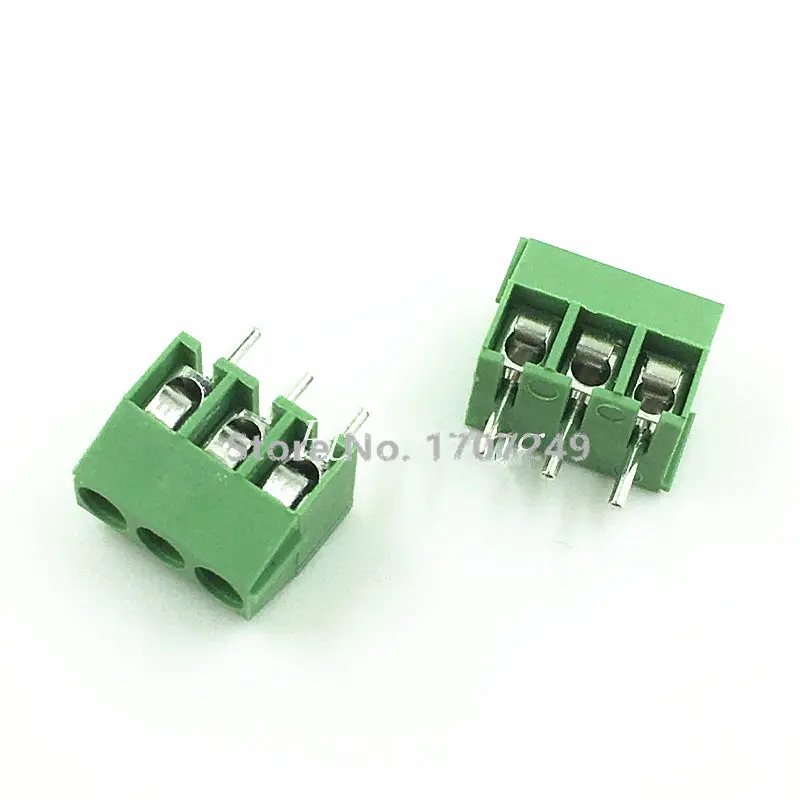 100Pcs KF350-3.5mm 2P/3P/4P/5/6Pins KF350-2P-3P-4P-5P-6P KF350 2-6Pin 3.5mm Straight Pin PCB Screw Terminal Block Connector ROHS