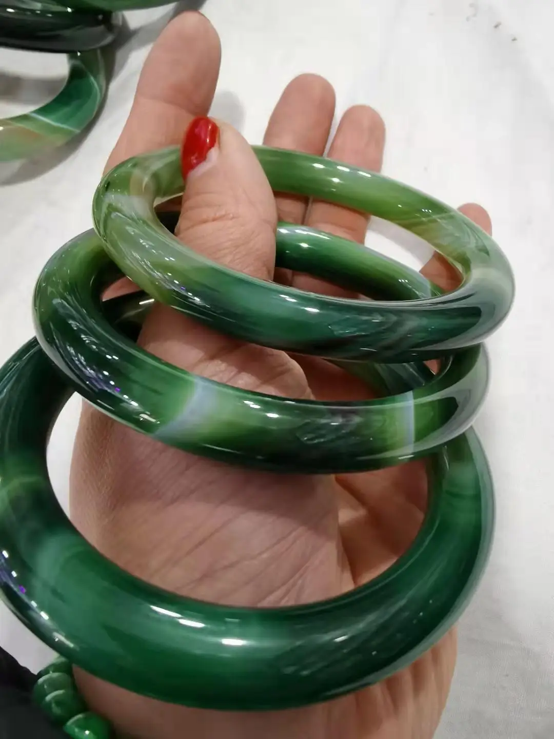 New Pure Natural Agate Chalcedony Bangle Exquisite Perfect Texture Bracelet Jade Decoration Handicraft Jewelry Fine Jewellry