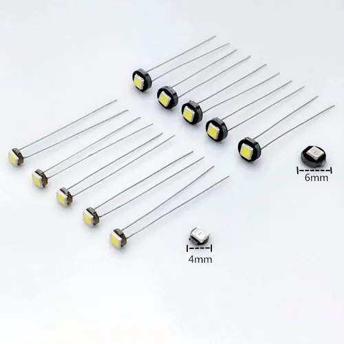 Imagen 2 del producto Bombilla LED para coche T1, T3, T4.2, T4.7, T5, 12V, 1SMd, lámpara de clúster, indicador de control central, CD, aire acondicionado, 10 Uds.