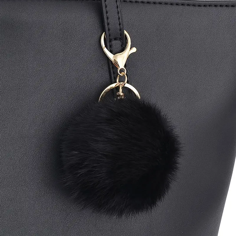 coofit Fashion Women Tote Minimalist Large Capacity Shoulder Bag Tote Handbag With Pompom Charm For Women Ladies Dropshipping