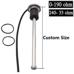 Customized 700mm 750mm 800mm Marine Boat Fuel Level Gauge Sensor for 0-190ohm 240-33ohm Water level Gauge meter auto gauges