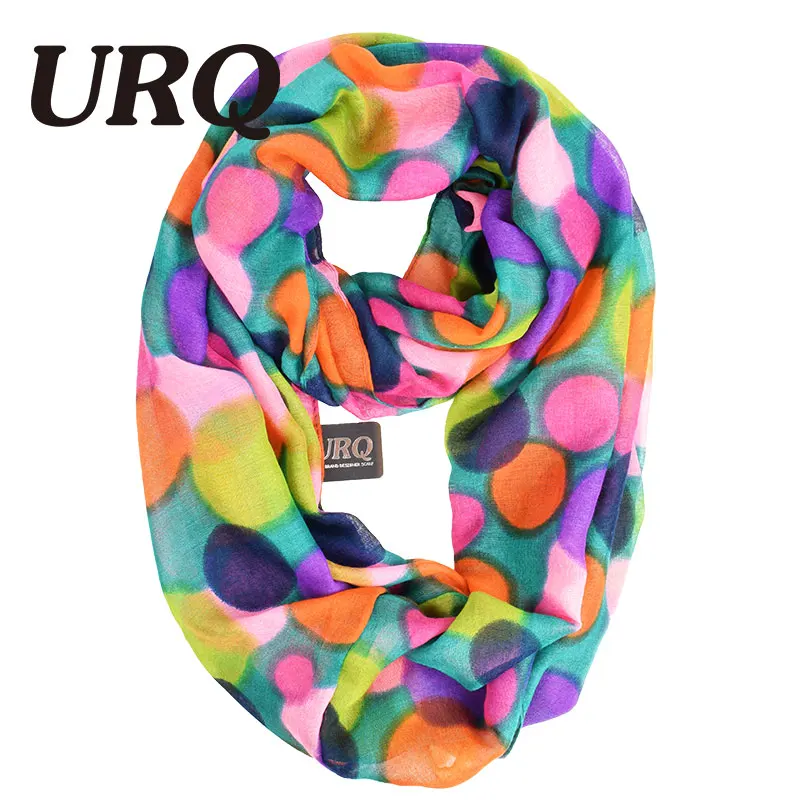 Woman Infinity Scarfs Winter Warm Polka Dot Women Tube scarf Scarves Loop Plumb Scares V8A9567