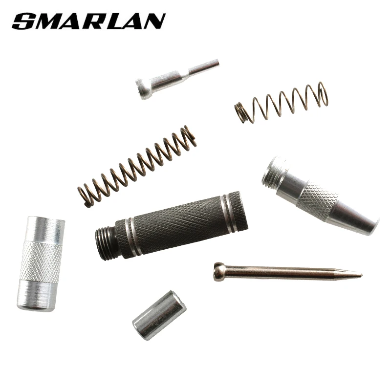 SMARLAN Automatic Center Pin Spring Loaded Mark Punch Tool Wood Indentation Mark Woodworking Tool Bit Portable Non-slip Punching