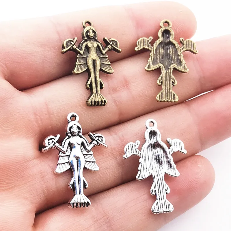 10Pcs Lilith Innana Ishtar Pendant Charms Demon Sigil Pendant Luciferian Satanic Talisman Charms DIY Making Jewelry Findings