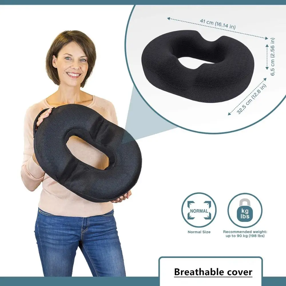 Travel Breathable Seat Cushion Coccyx Orthopedic Memory Foam Seat Massage Chair Cushion Pad Car Gel Sponge U-Shape Seat Cushion