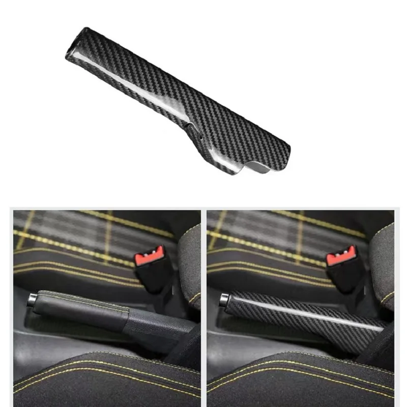 

Carbon Fiber Handbrake Accessories Handbrake Grips Cover Trim Car Interior Parts Handle For Volkswagen Scirocco Golf EOS