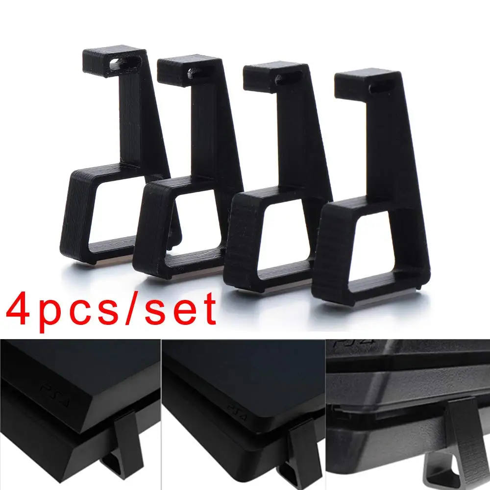 4PC Game Console Horizontal Stand Feet Holder Bracket Cooling Feet Desktop Stand For PlayStation4 PS4 Slim Pro Game Accessories