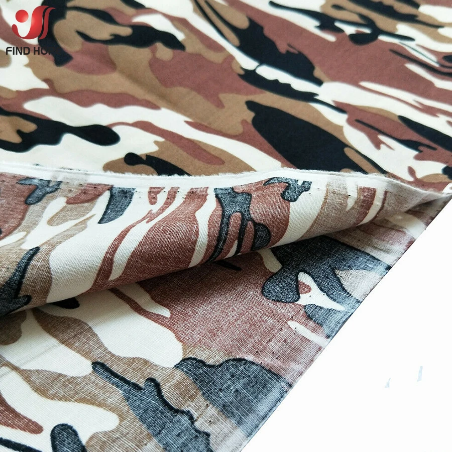 145cm * 50cm 100% bawełna popelina kamuflaż zieleń wojskowa Camo tkanina z nadrukiem pikowanie szycie odzieży sukienka Craft DIY