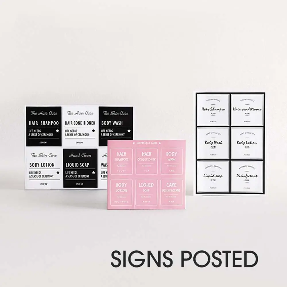 Self-adhesive Shampoo Soap Classification Tags Refillable Bottles Marker Stickers Label Identification Sticker Cosmetic Label