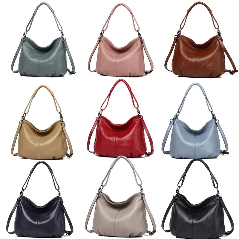 Borsa da donna in pelle di lusso borsa da donna Casual semplice borsa a tracolla in vera pelle borsa a tracolla firmata da donna di marca