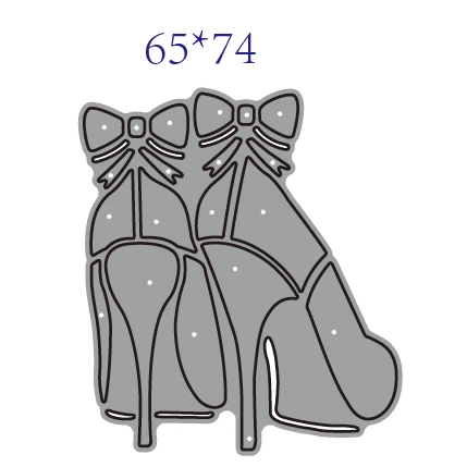 Custom High Heels Shape Metal Cutting Die DIY for Scrapbooking Decoration Crafts