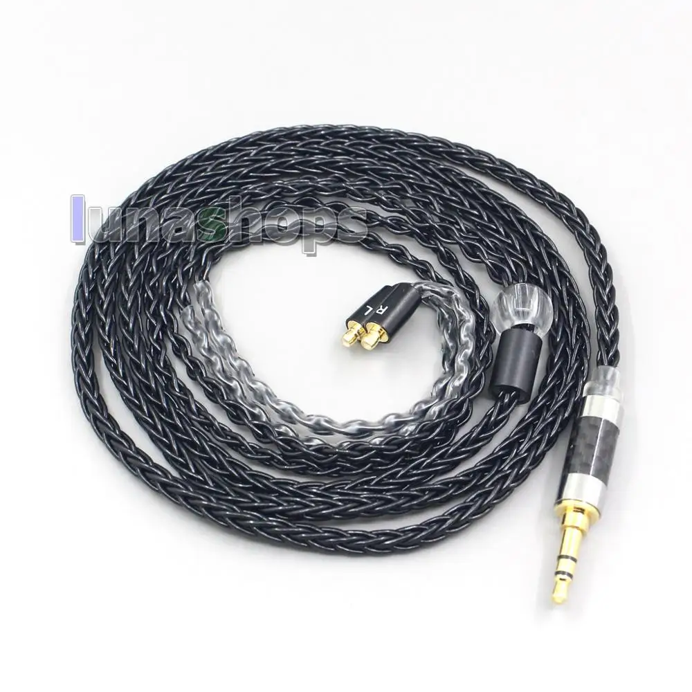 2.5mm 4.4mm XLR 8-rdzeniowy posrebrzany czarny kabel słuchawkowy do Acoustune HS 1695Ti 1655CU 1695Ti 1670SS LN007019