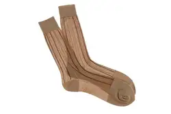 Calcetines de seda a la moda para hombre, medias formales de malla de nailon acrílico, suaves, transparentes, elásticas, a rayas, 1 par