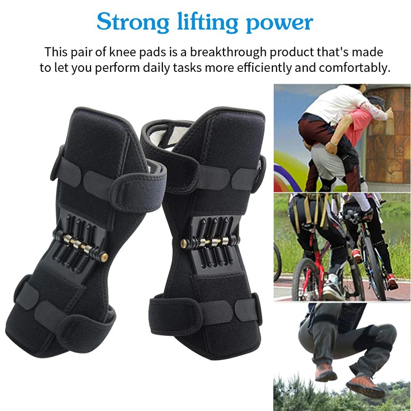 Knee Boost Joint Support Knee Pads Patella Strap Spring Force Arthritis Kneecap Protection For Powerful Support Powerlifts