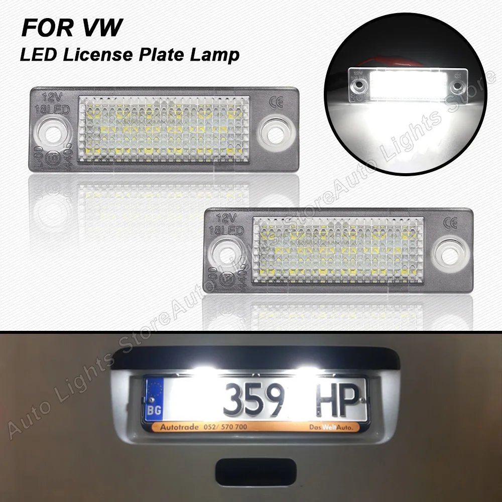 

For VW Caddy III Golf Mk5 Plus Jetta III Passat B5 B6 Touran Transporter T5 For Skoda Superb LED License Number Plate Lamp Light