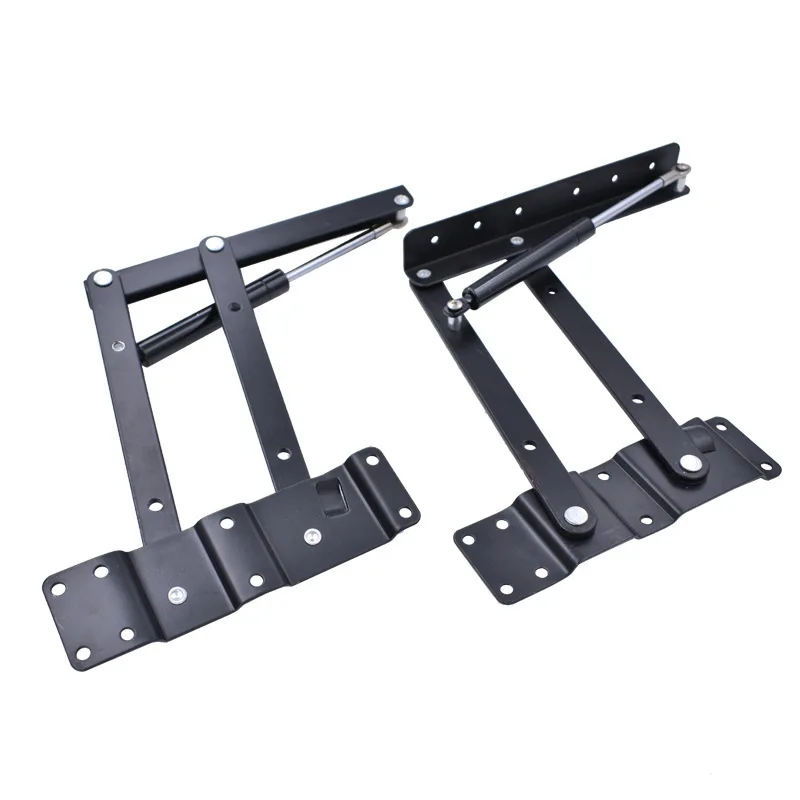 Bisagra de Elevación plegable para mesa de té, 2 piezas, amortiguador hidráulico para muebles, estante de elevación, accesorios para mesa de centro