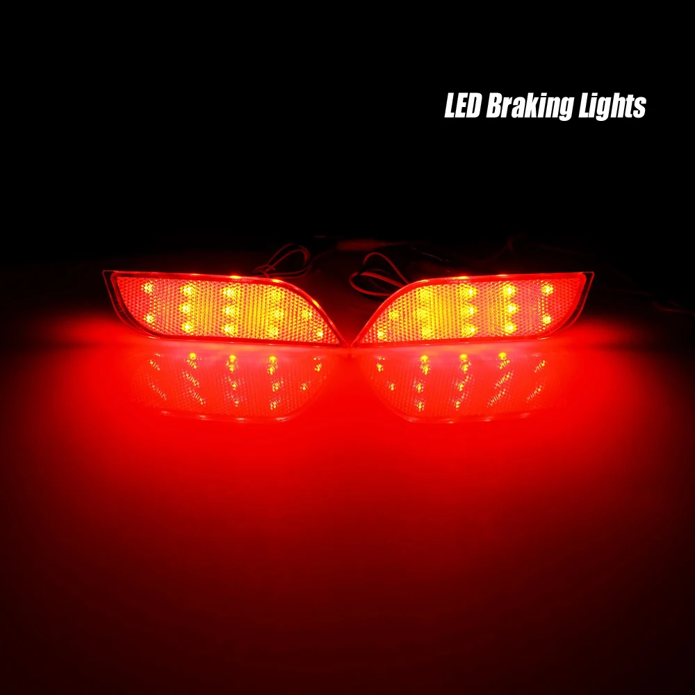 2 Function LED Rear Bumper Reflector Lamp Tail Brake Warning Light For Subaru Impreza WRX STI XV Crosstrek Exiga Levorg Legacy images - 6