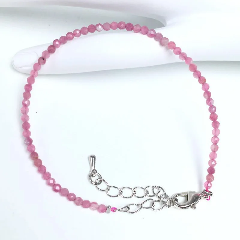 Naturstein Rosenquarz Amethyst 2/3/4mm Kleine Runde Steine Armband Mini-Armband Geeignet als Geschenk für Männer und Frauen – Detail 17