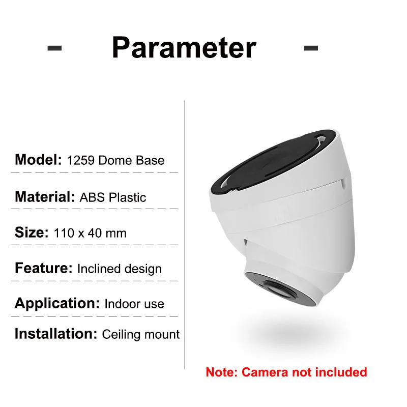 Indoor Security Dome Camera Bracket ABS Stand DS-1259ZJ Angled Base Bracket For DS-2CD31/ DC-2CD21 Series Hikvision CCTV Camera