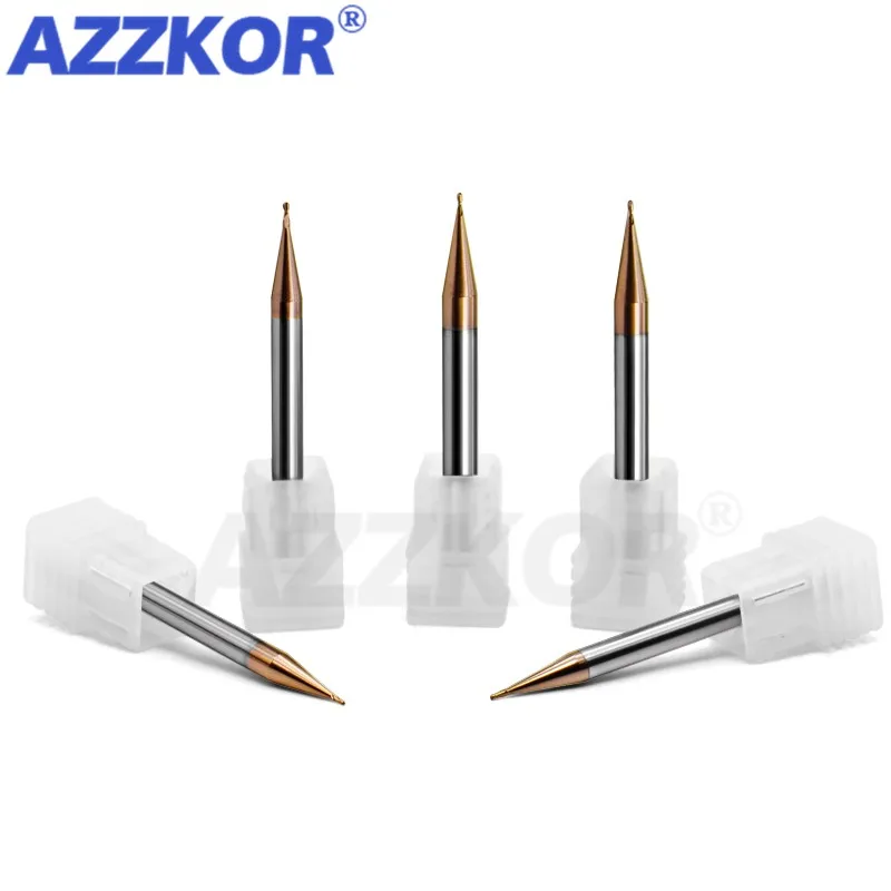 Tungsten Coated Steel Milling Cutter Small Diameter Ball Nose End Mills Alloy Diamete Carbide Machining Cutting Tools For Metal