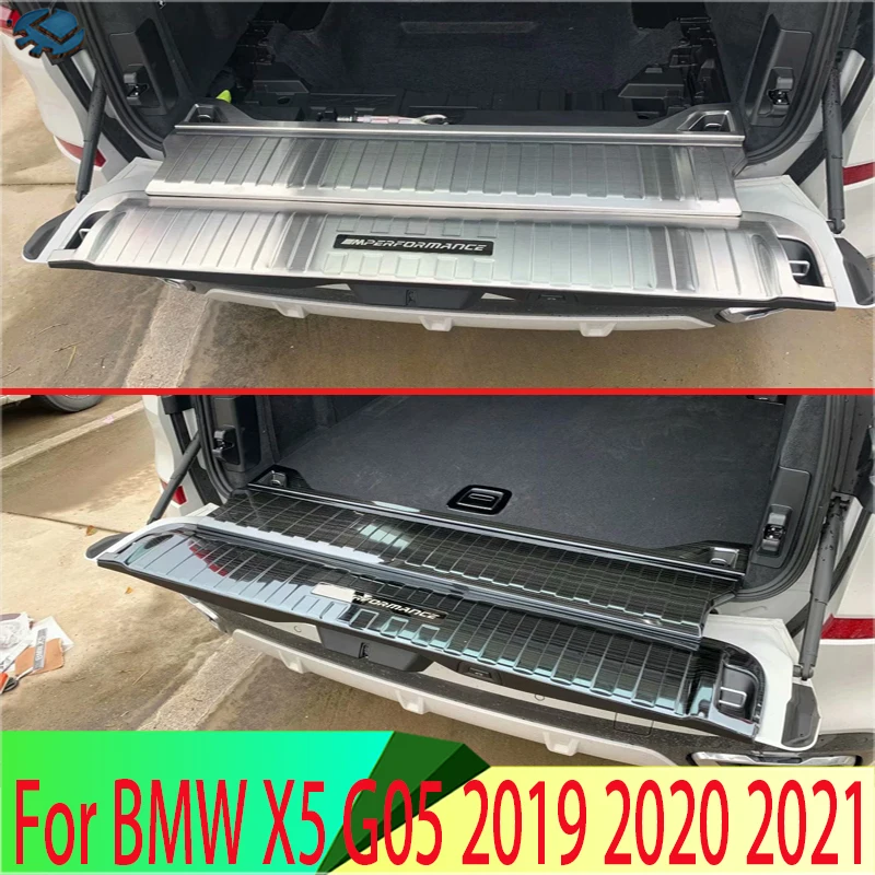 

For BMW X5 G05 2019 2020 2021 Stainless Steel Rear Trunk Scuff Plate Door Sill Cover Molding Garnish