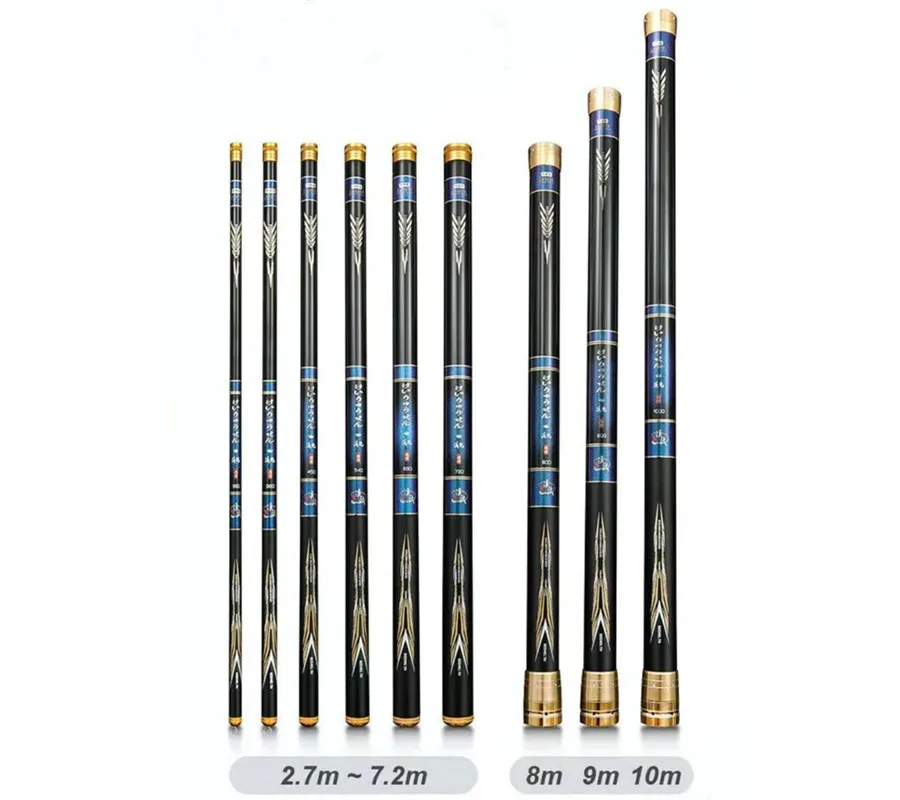 

Extra Long High Carbon Fiber Telescopic Power Hand Pole Fishing Rods 2.7M-10M Portable Fishing Pole Ligh Stream Casting Rod