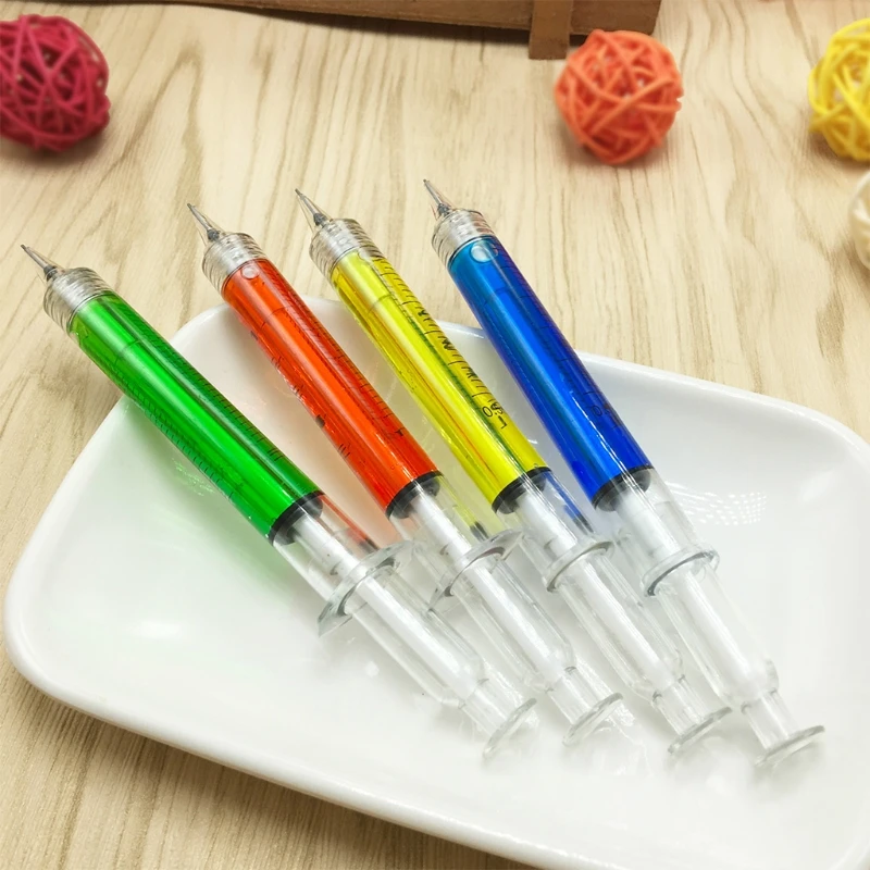 1Pc Needle Tube Syringe Shape Mechanical Pencil Office School Stationery